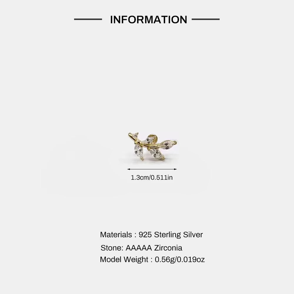 Luxe Line Mini Zircon Stud – A Spark of Modern Minimalism